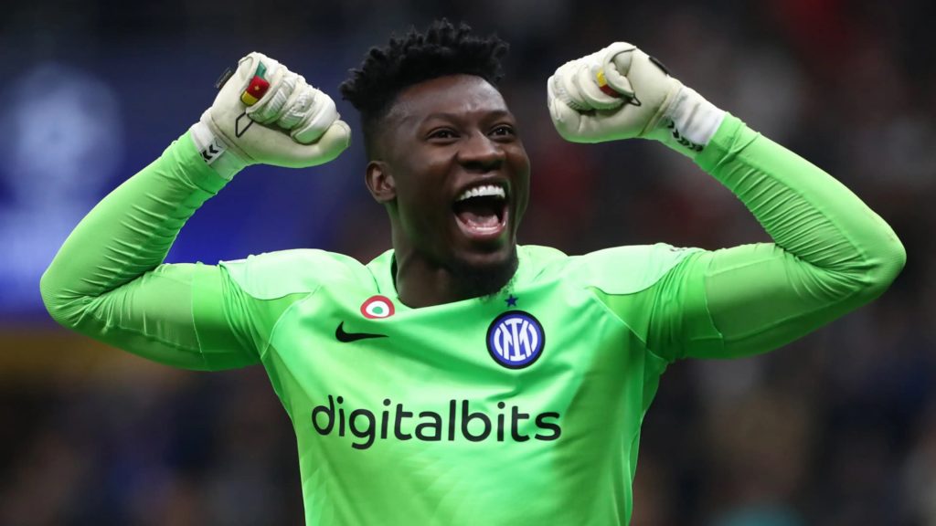 Andre Onana playing for Inter Milan.