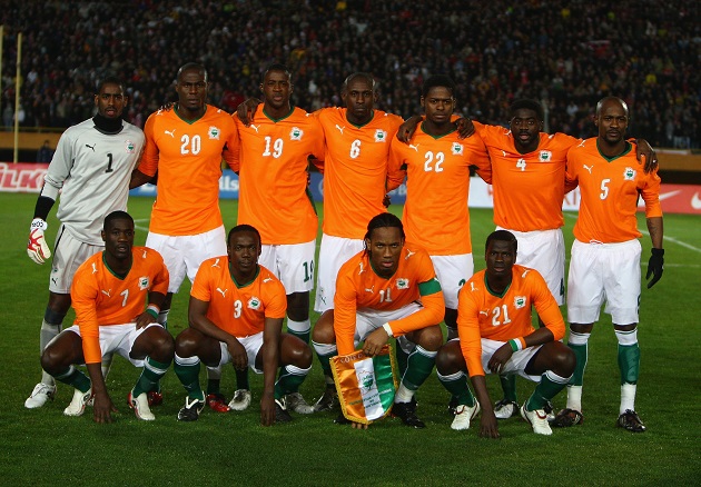 Ivory Coast's Golden generation including Didier Drogba, Emmanuel Eboue, Kolo Toure, Didier Zokora and Yaya Toure. 