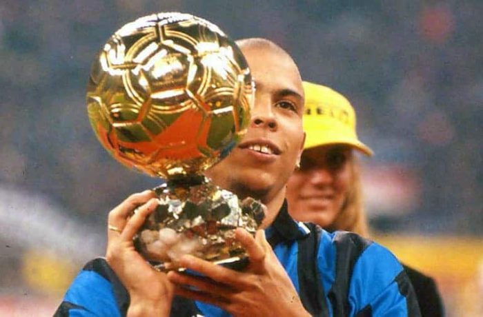 Ronaldo with the 1997 Ballon d'Or.